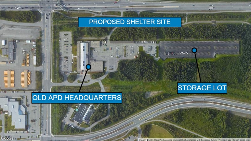 The site Anchorage Mayor Dave Bronson and his administration are proposing for a mass shelter...