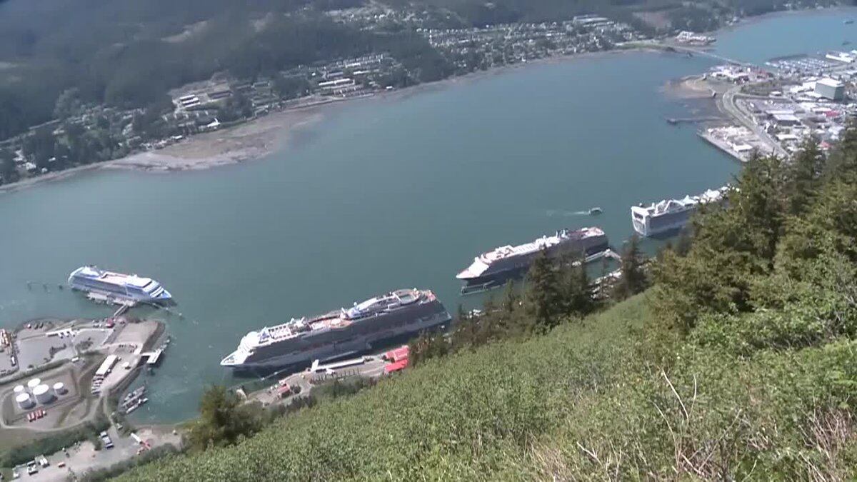 Ships docked in Juneau