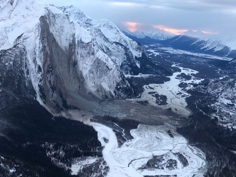 Landslide in the Taku River Valley