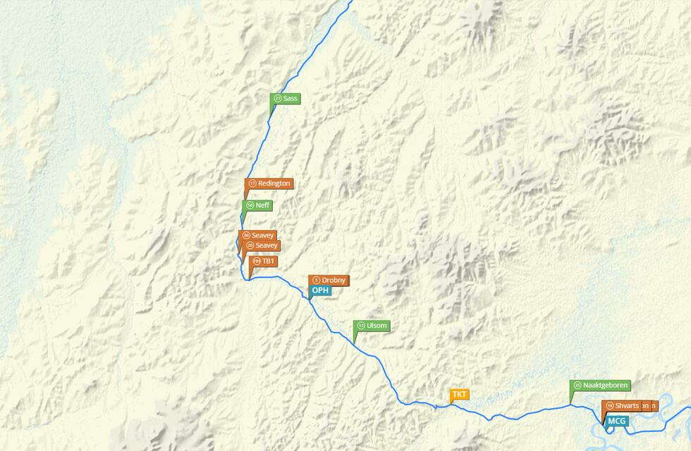 GPS tracking shows Brent Sass in the lead of the Iditarod on March 9, 2022.