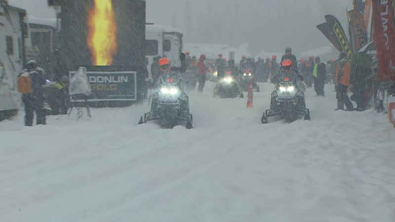 Team 8 Tyler Aklestad and Tyson Johnson leave Deshka Landing for the start of the 2019 Iron...