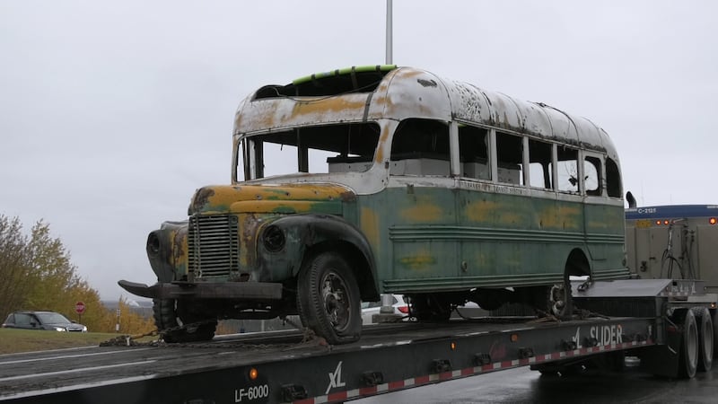 The Magic Bus is brought to the University of Alaska Museum of the North on the University of...