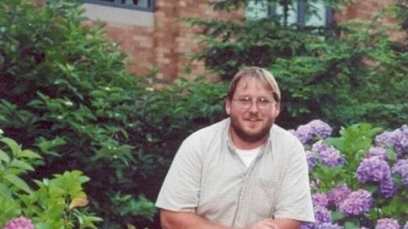 Paul Lachance pictured with his former dog Tucker.