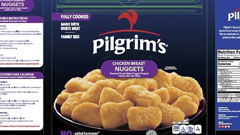 Pilgrim's Pride is recalling nearly 60,000 pounds of chicken nuggets because they may contain...