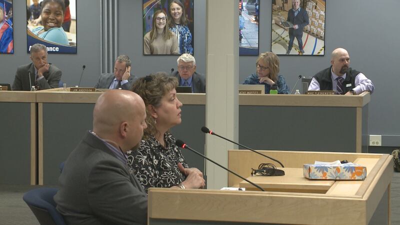 AEA President Tom Klaameyer and ASD Coordinator of Inductions Kim Girard present their plan to...