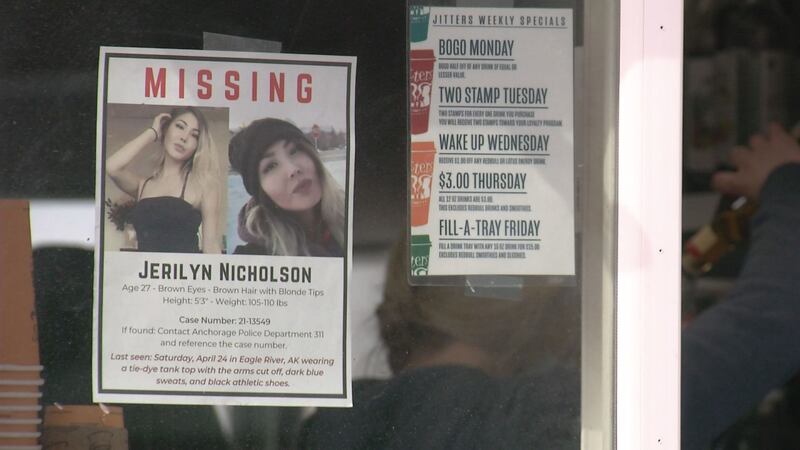 The body of Jerilyn Nicholson, 27, was found at the base of a cliff near Eklutna Lake Road in...