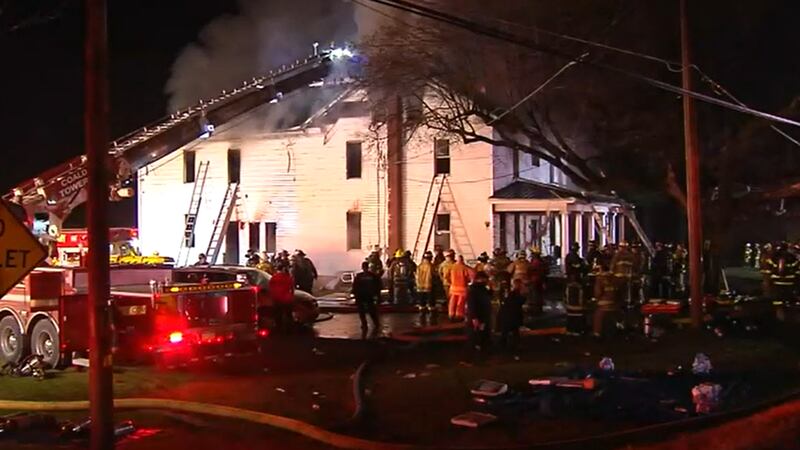 The coroner confirmed that another person, who was not a firefighter, was also pronounced dead...