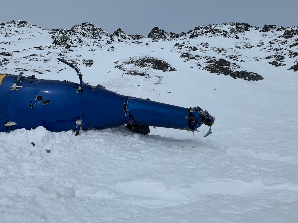 Photo from the crash site near Knik Glacier.