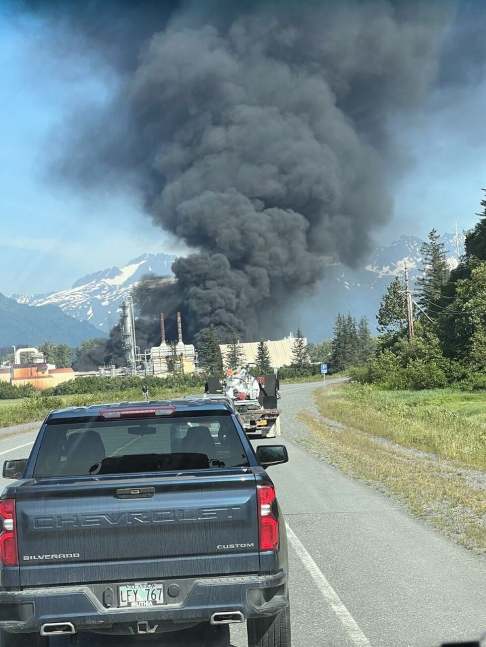 Residents reported a fire at the Petro Star oil refinery sometime after 6 p.m.