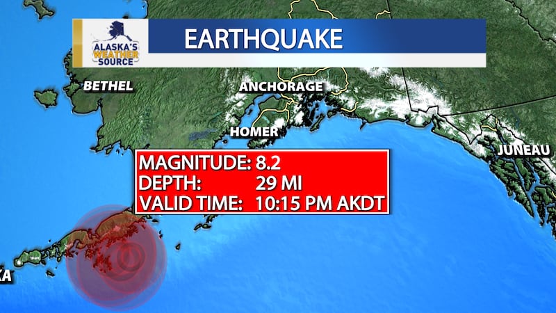 This graphic shows the location and preliminary magnitude of an earthquake that struck at...