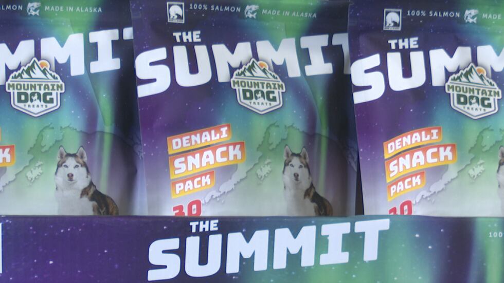 The "Summit" contains a months worth of dog treats. Mountain Dog offers three different sizes...