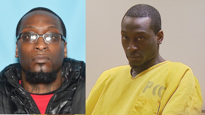 On the left is the photo provide by Anchorage Police of David Aaron Lee. On the right is the...