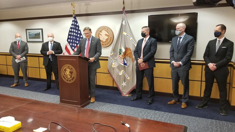 Multiple agencies announce the arrest and indictment of Miguel Guevara, a U.S. citizen accused...