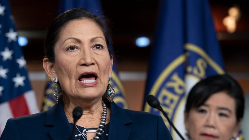 In this March 5, 2020, file photo Rep. Deb Haaland, D-N.M., Native American Caucus co-chair,...
