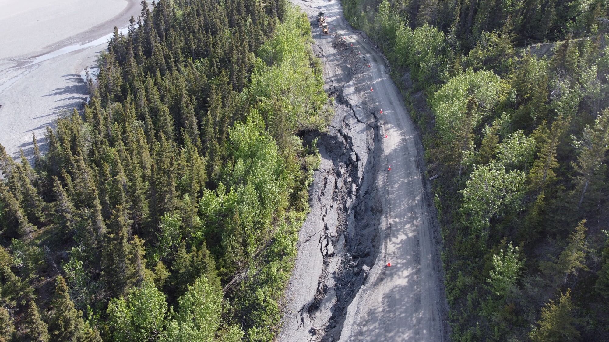 McCarthy Road caves in, closing gravel highway in Copper River Valley - Vimarsana News